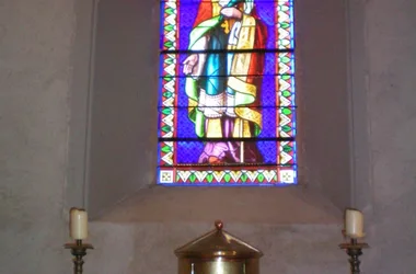 Saint-Huruge : Tabernacle Vitrail Saint-Eusèbe