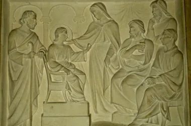 Bas-relief Bonnay Jésus et les docteurs de la Loi