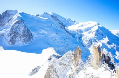 View of Mont Blanc from the Aiguille du Midi