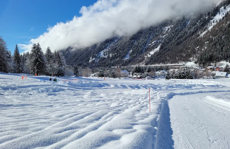 Cross-country skiing in Argentière