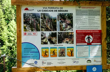 Via Ferrata Berard waterfall