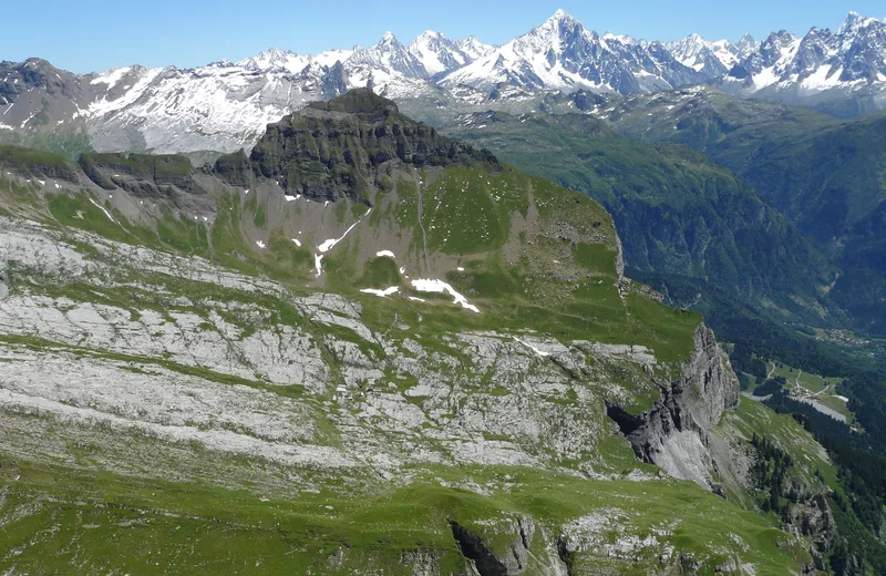 Vue Mont-Blanc depuis Désert de Platé