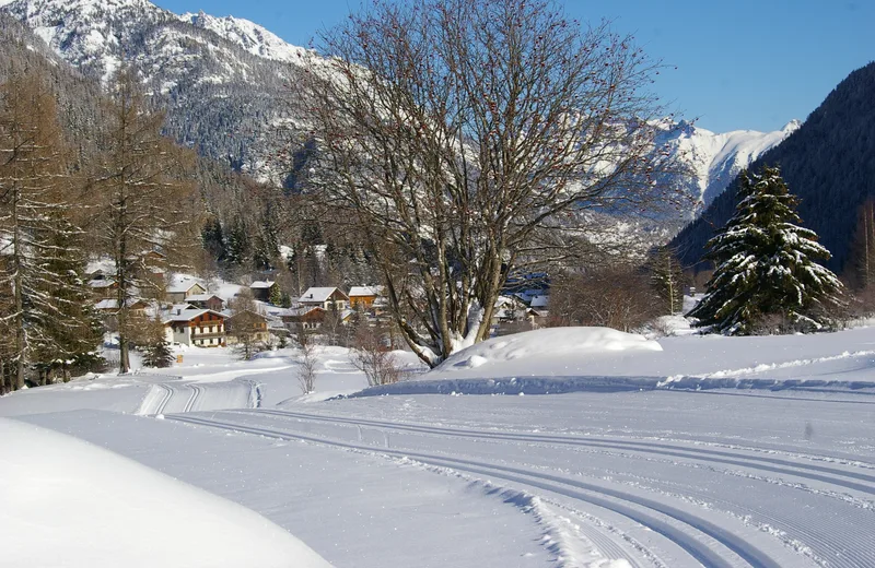 Cross-country ski trails in Vallorcine