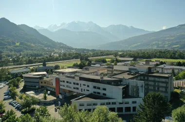 Drone view Sallanches Hospital