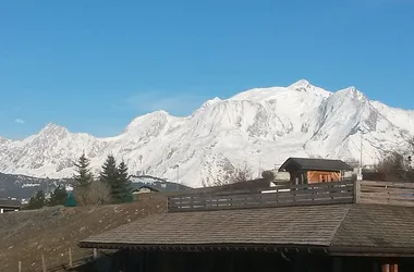 Le Mont Blanc vu depuis le balcon sur lequel donne le séjour