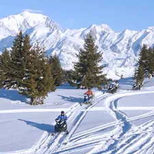 paseo en moto de nieve