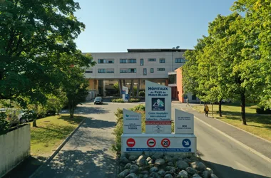 Vista de dron Hospital de Sallanches