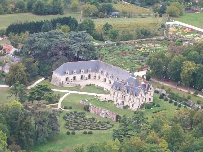 Château de la Bourdaisière - Vue aérienne