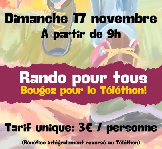 ((TELETHON)) Randonnée Marche - Course à pied -... Le 17 nov 2024