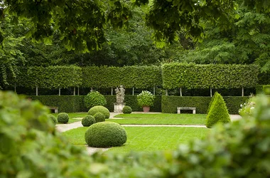 Garden of the Manoir des Basses Rivières - Rochecorbon, France.