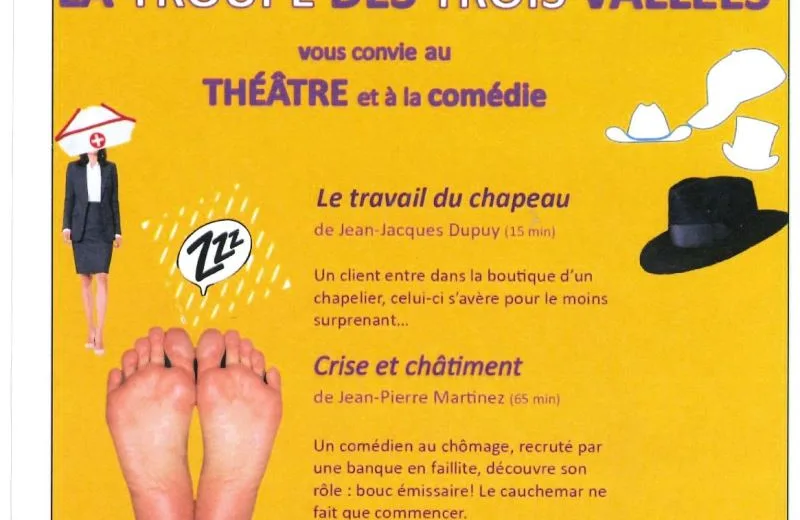 Théâtre : "Le travail du chapeau " et "Crise et... Le 16 nov 2024