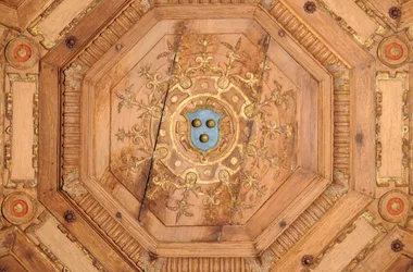Plafond cabinet des Grelots chateau de Beauregard