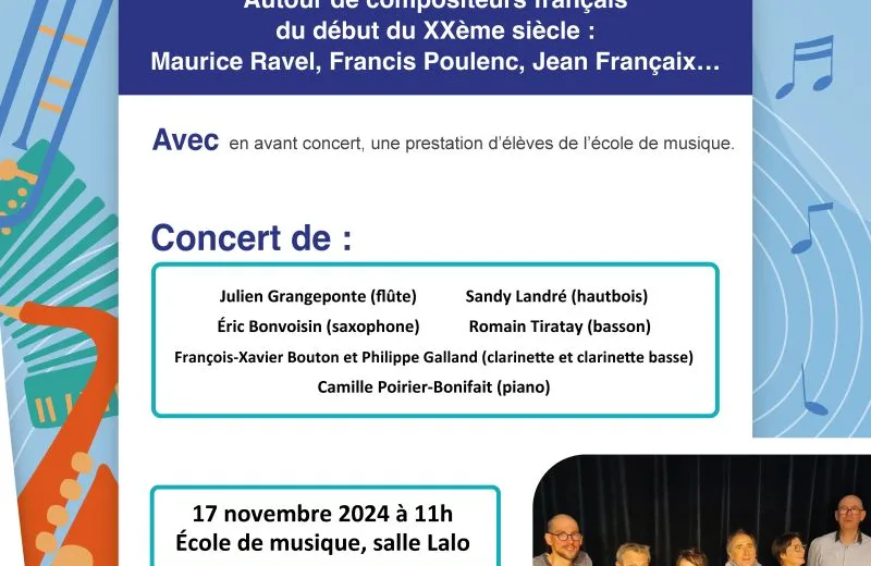 Concert du dimanche : musiques françaises Le 17 nov 2024