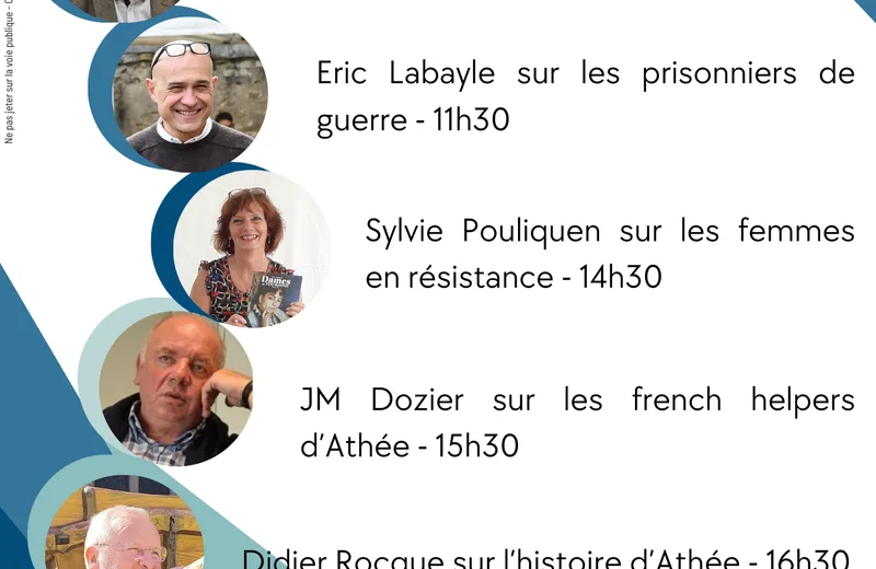 Conférences dans le cadre Dans le cadre des célébrations « 1944-2024 : Les 80 ans de la libération » à Athée-sur-Cher