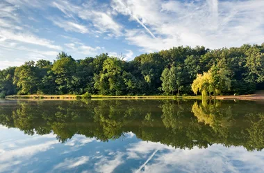 The lake - Parc de Fierbois campsite - Loire Valley, France.