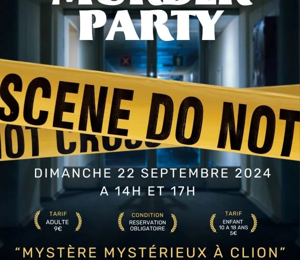 Murder Party Le 22 sept 2024