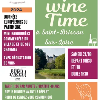 JEP 2024 – Balade-dégustation It’s Wine Time des Vins AOC Coteaux du Giennois