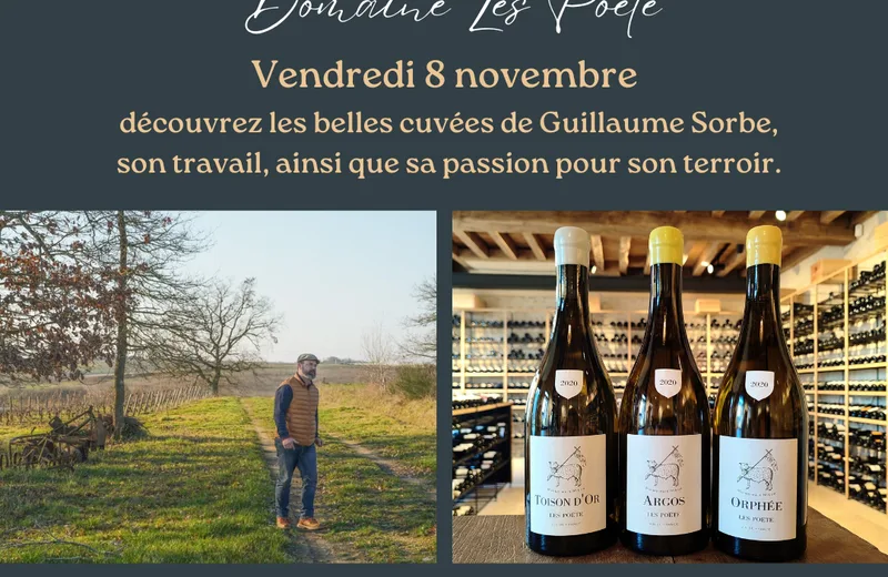 Dégustation des vins de Guillaume Sorbe Le 8 nov 2024