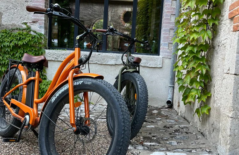 Fat Bike orange, kaki modéle homme et femme