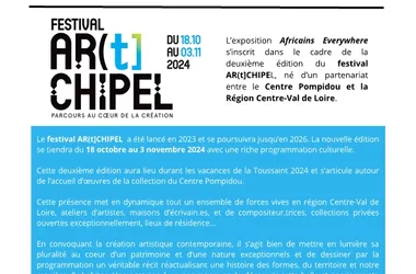 Festival AR(t]CHIPEL – Exposition « Africains Everywhere »