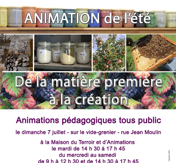 affiche de la matière première à la création