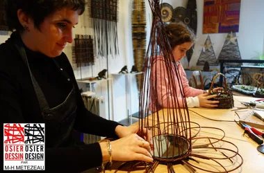 Marie-Hélène Métezeau wicker workshop - Villaines-les-Rochers, France.