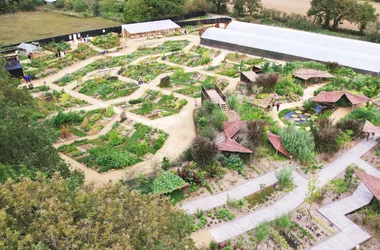 Aerial view of the Potager Extraordinaire