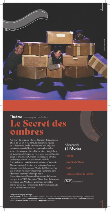 Saison Culturelle : Théâtre – Le Secret des ombres