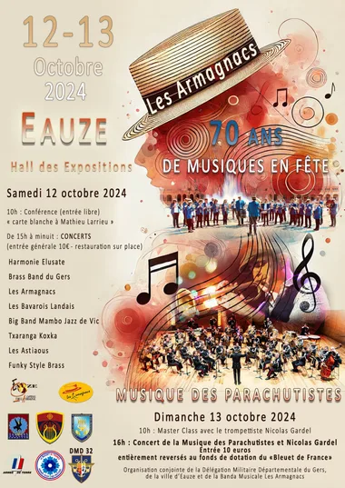 70 ans de musiques en fête Journée du dimanche 13 octobre