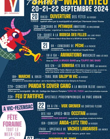 Fête de la Saint-Matthieu, programme du Vendredi