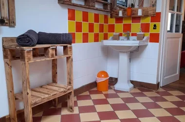 country bedroom bathroom