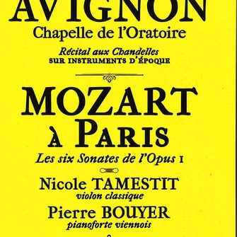 Mozart à Paris, les six sonates de l’Opus 1