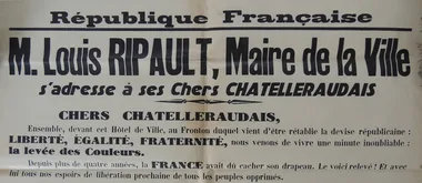 “Libération de Châtellerault, libérations de la France” – 80e anniversaire de la Libération de la France