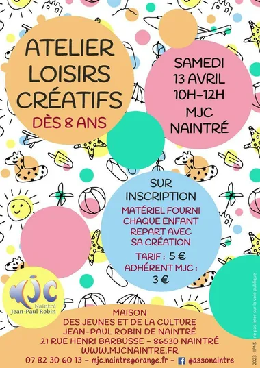 Atelier loisirs créatifs à la MJC