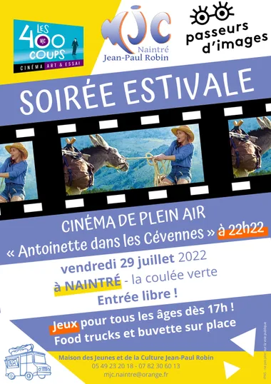 Cinéma de plein air “Antoinette dans les Cévennes”