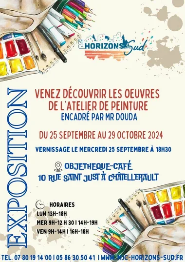 Expositions oeuvres atelier peinture