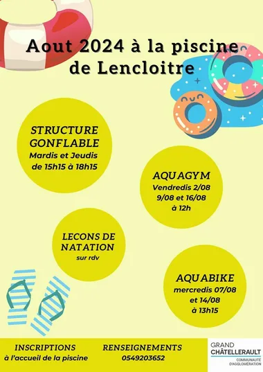 été 2024 à la piscine de Lencloitre