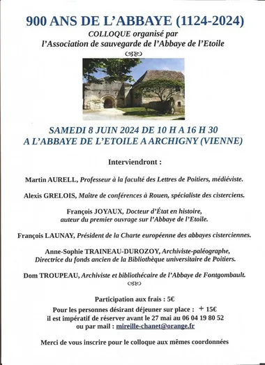 900 ans de l’Abbaye de l’Étoile (Archigny 86)