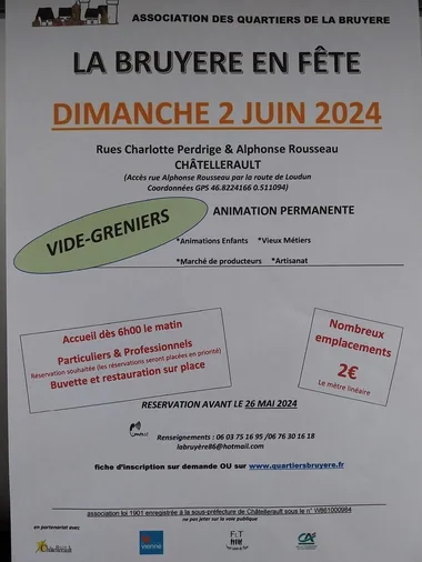 LA BRUYERE EN FETE – VIDE GRENIER 02 Juin 2024