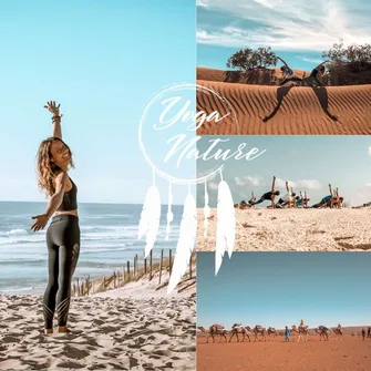 Cours de yoga sur la plage