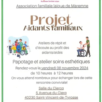 Projet aidants familiaux : papotage et soins esthétiques