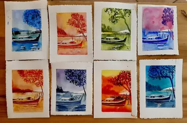 Atelier initiation à l’aquarelle avec nathalie