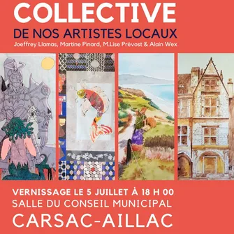 EXPO COLLECTIVE à la médiathèque de Carsac-Aillac