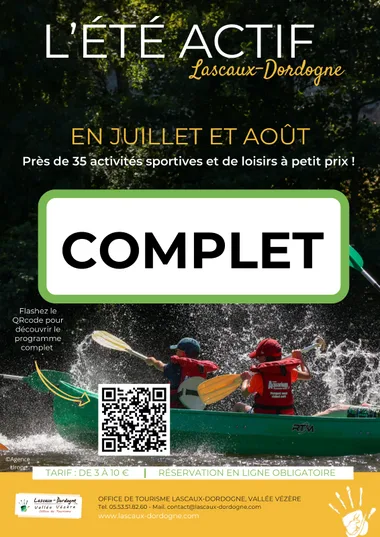 Été Actif – Canoë nocturne avec Canoë Family à Saint Léon sur Vézère – COMPLET