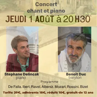 Concert chant et piano au château de Fénelon