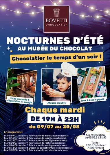 Nocturnes d’été au Musée du Chocolat Bovetti