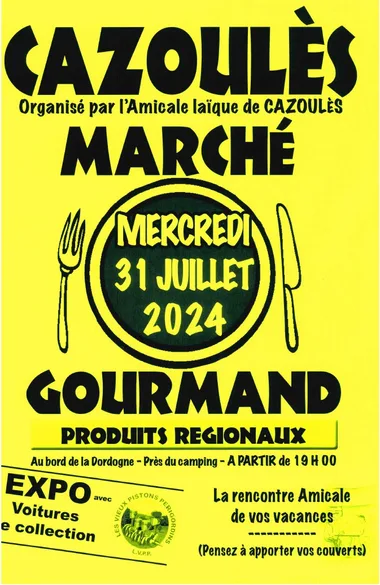 Marché Gourmand et Expo de Voitures à Cazoulès