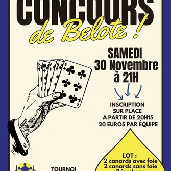 Concours de belote à Borrèze