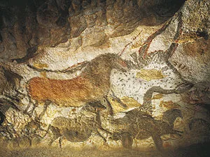 Montignac - Grotte de Lascaux II : taureaux, chevaux