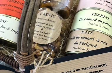 Cesta gourmet - Pimientos del Périgord y mostazas